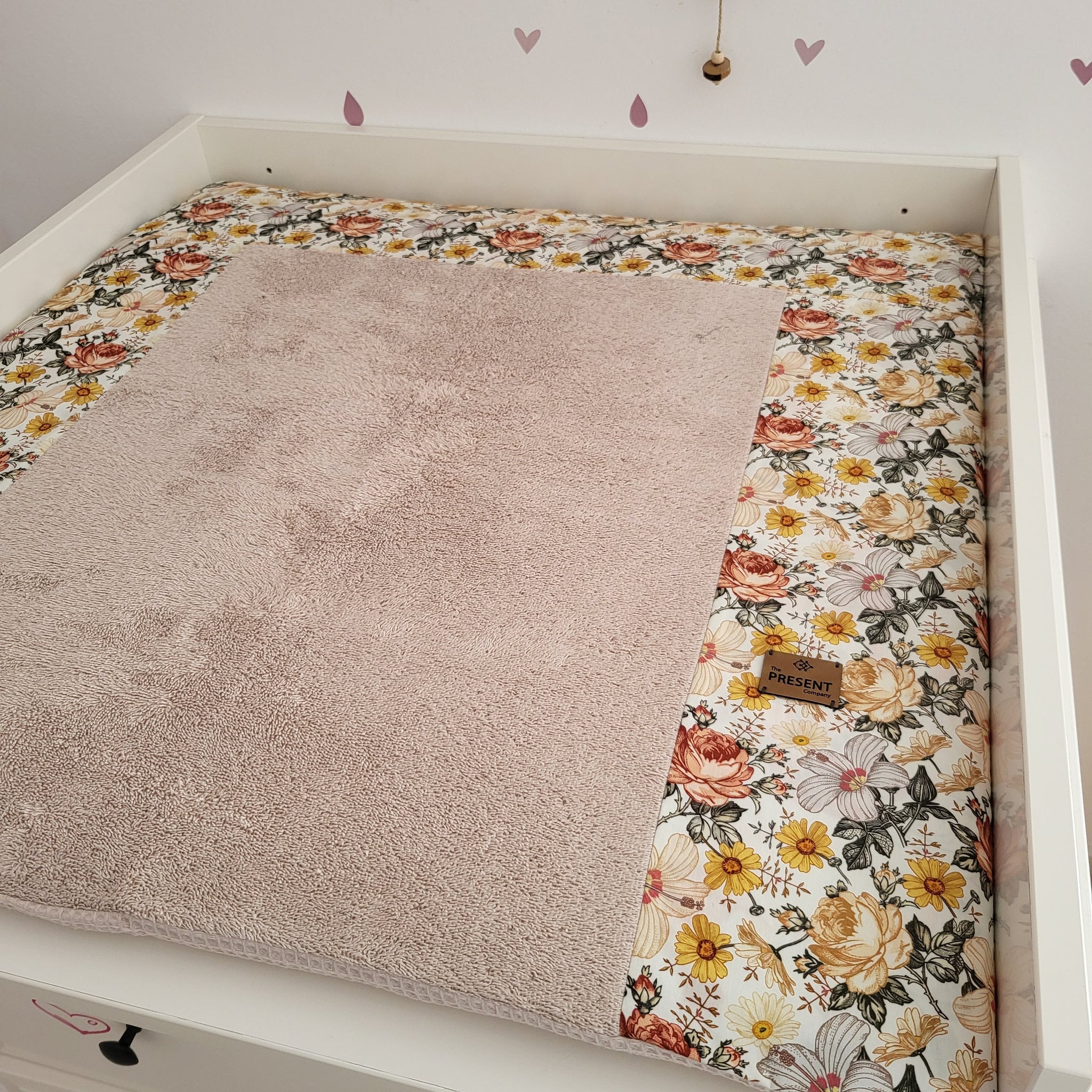 Wickelauflage mit abnehmbarem  Bezug Vintageblume