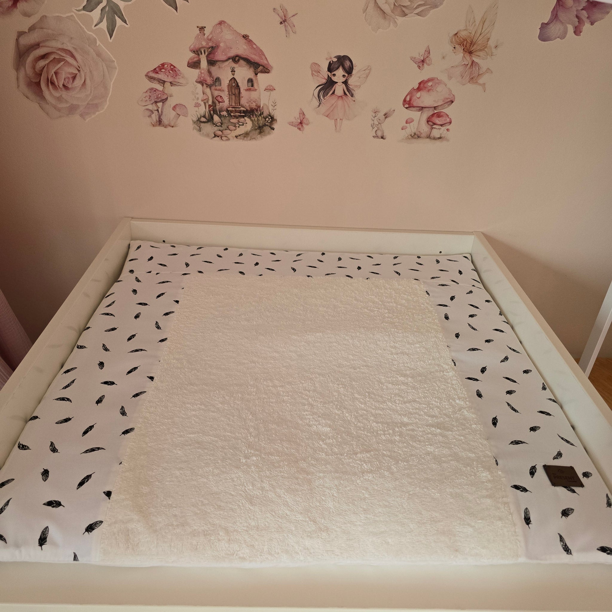 Wickelauflage mit abnehmbarem Bezug Feder