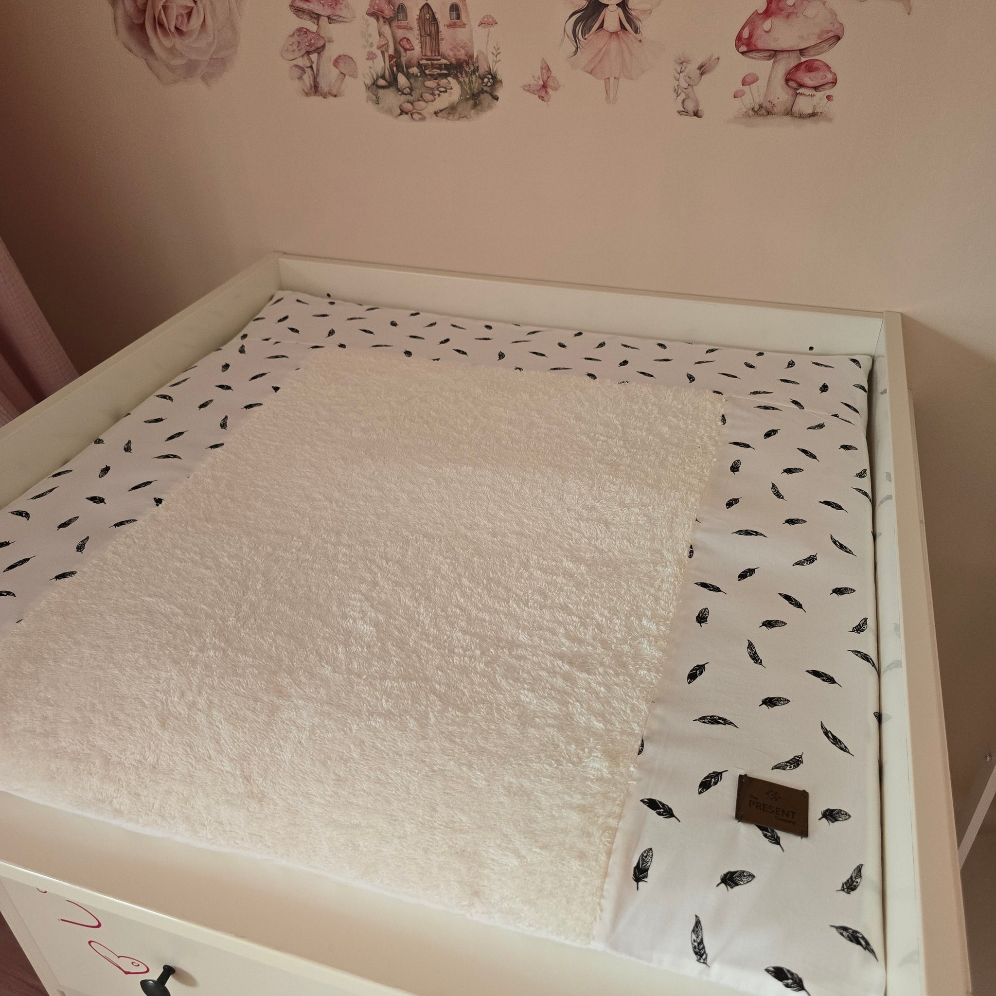 Wickelauflage mit abnehmbarem Bezug Feder