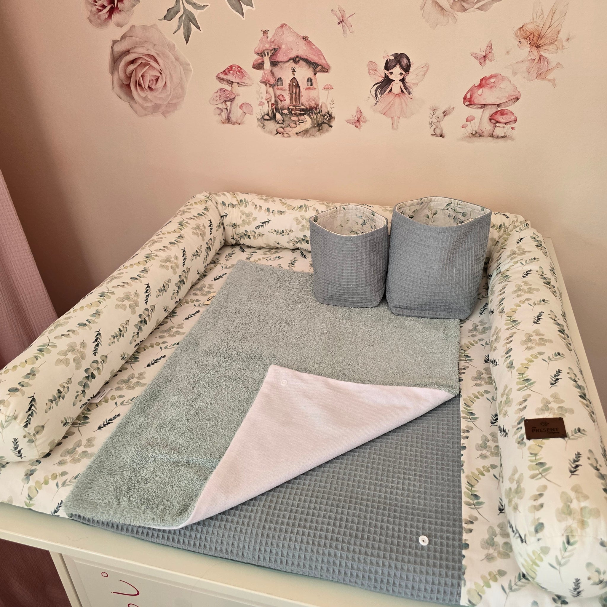 Wickelplatz-Komplettset Eukalyptus