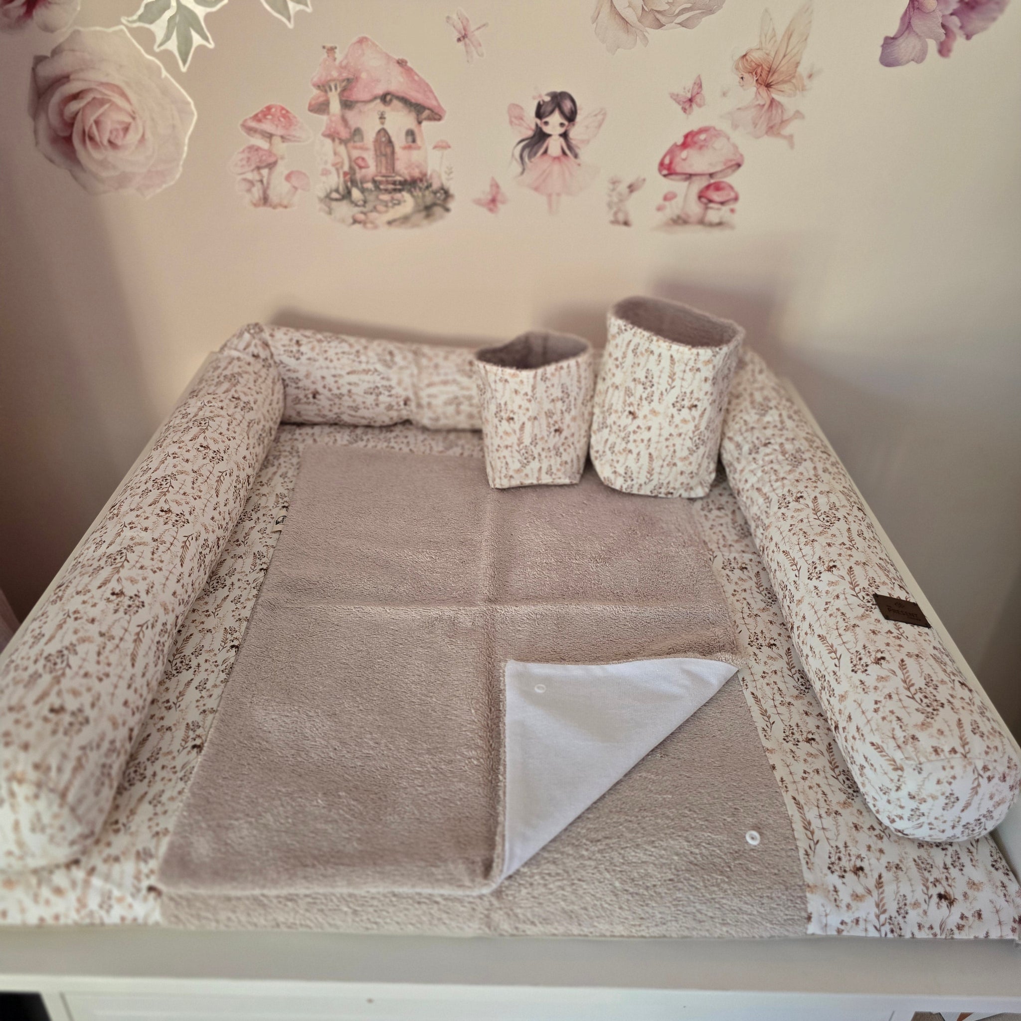 Wickelplatz-Komplettset Bohoblume