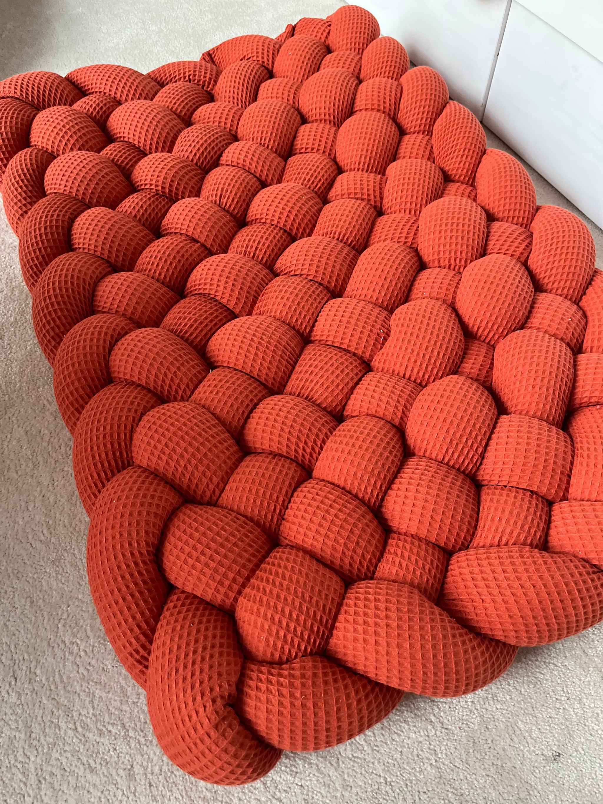 Geflochtene Teppich Waffelpique